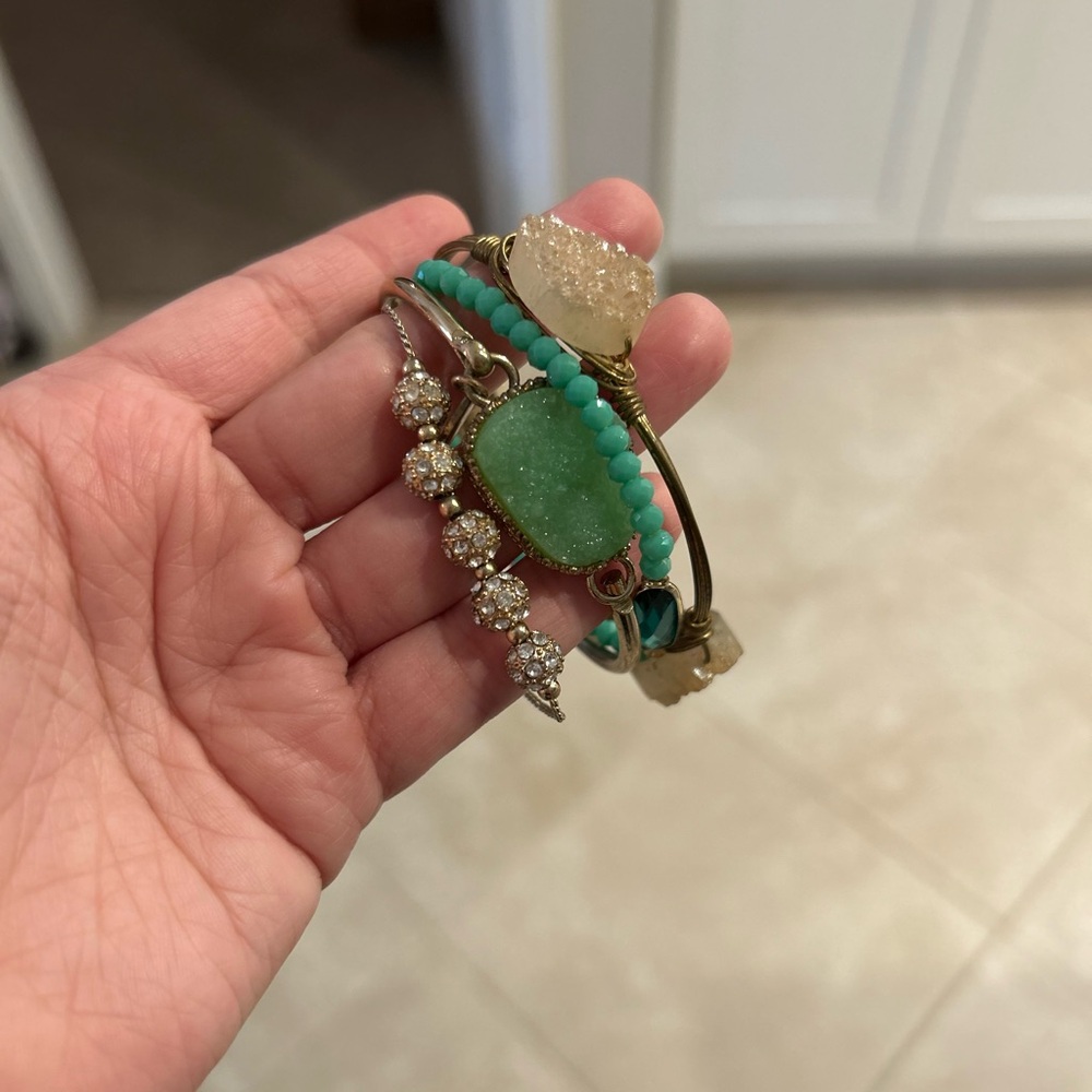 Gold and Gemstone Assorted Women's Bracelets